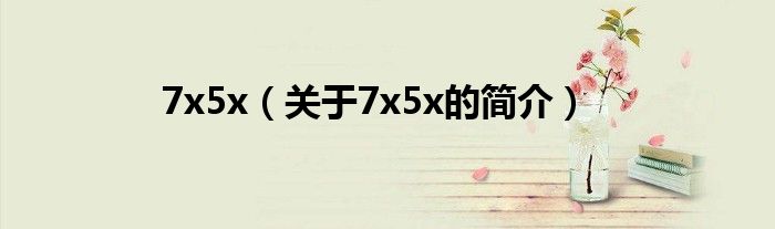 7x5x（關(guān)于7x5x的簡(jiǎn)介）