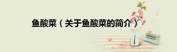 魚酸菜（關于魚酸菜的簡介）