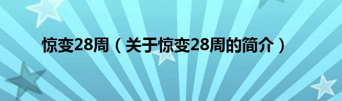 驚變28周（關于驚變28周的簡介）