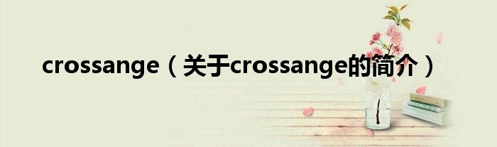 crossange（關于crossange的簡介）